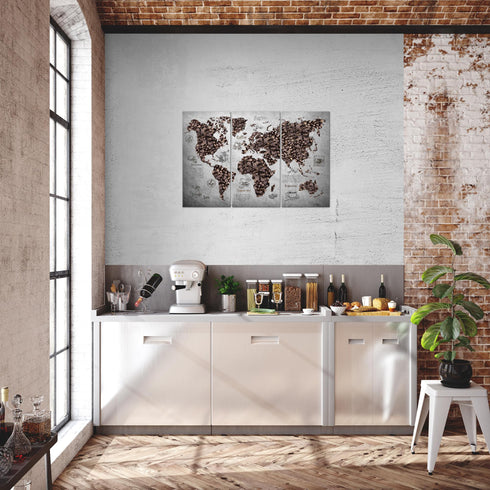 Wandbilder Wohnzimmer XXL Küche Kaffee Moderne Bilder Weltkarte